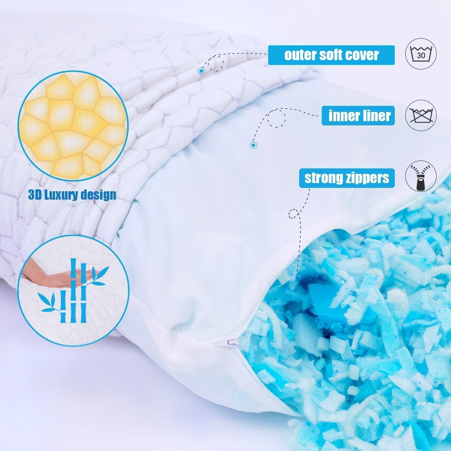 SUPA MODERN Cooling Bed Pillows for Sleeping - Image 3