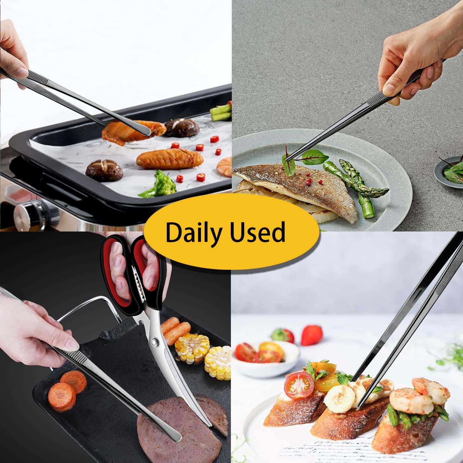 12-Inch Food Tweezer Tongs - Image 3